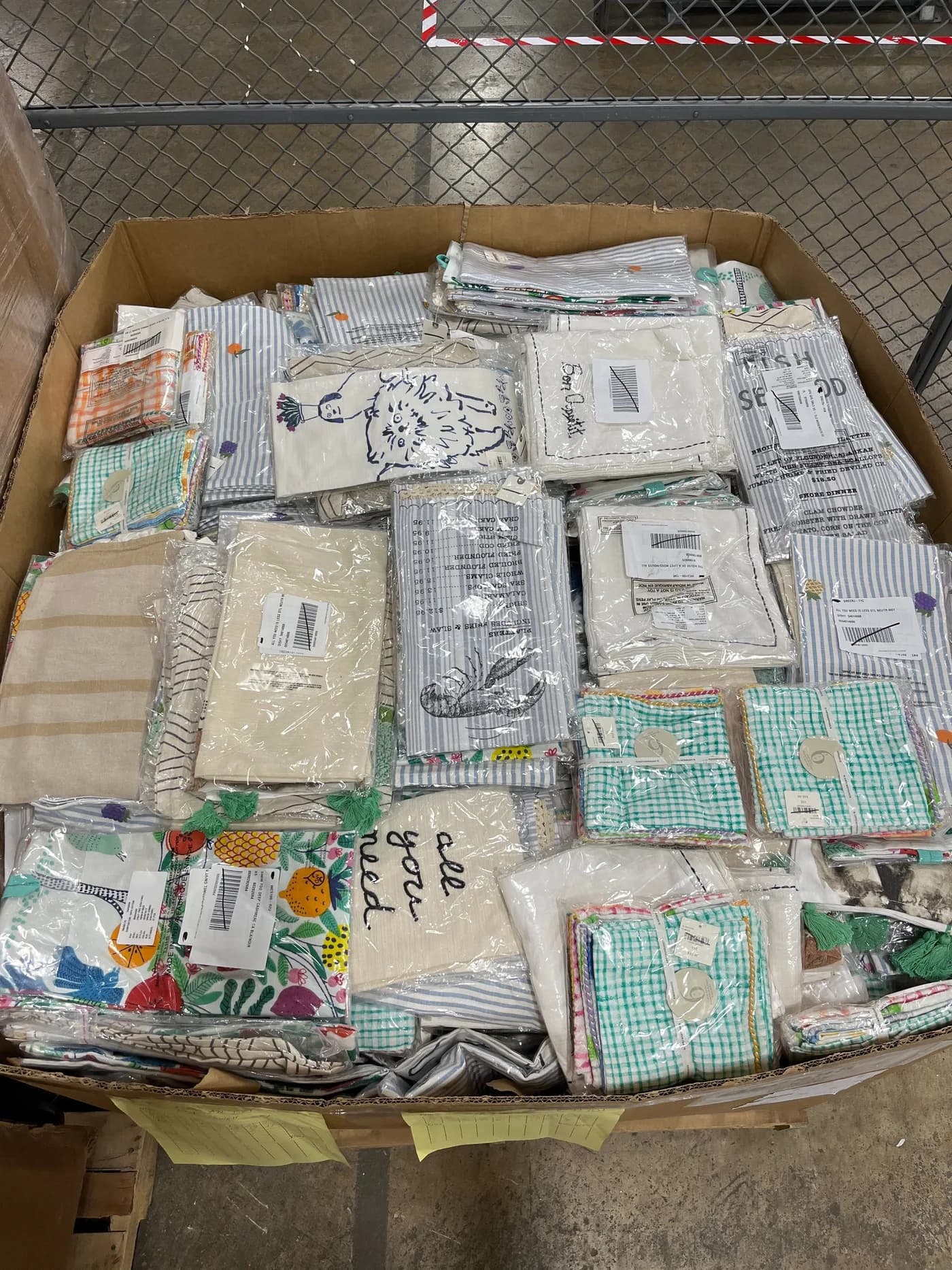 Assorted Dish Towels: 85% Off Original Retail (G58485) — Houseware liquidation pallet, 1,414 units