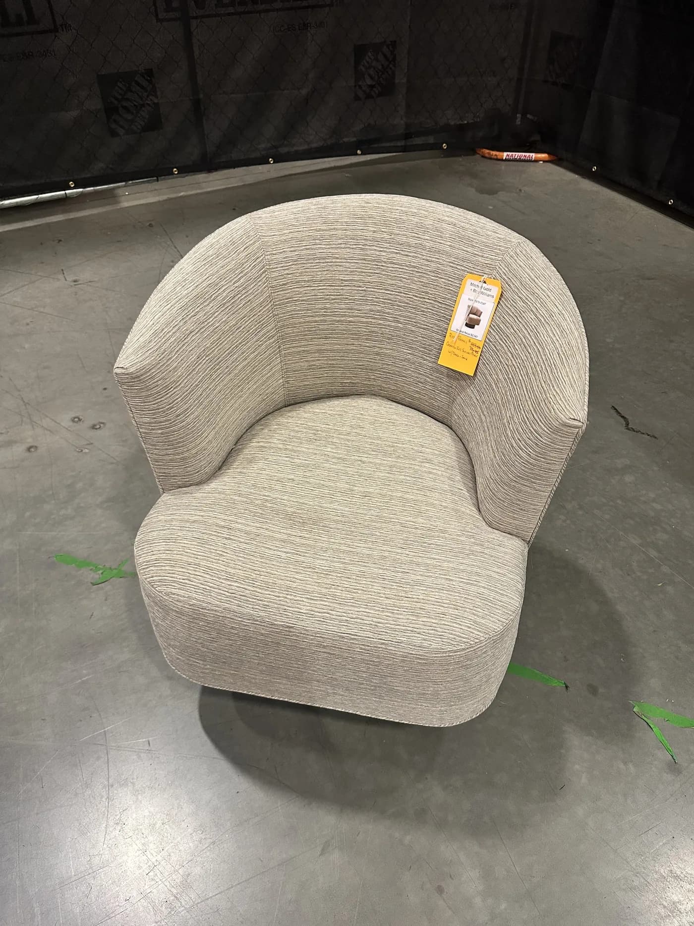 Mitchell Gold + Bob Williams Costellu Full Swivel Chair w/ Dunes-Sand - 65% Off Retail Price — Furniture