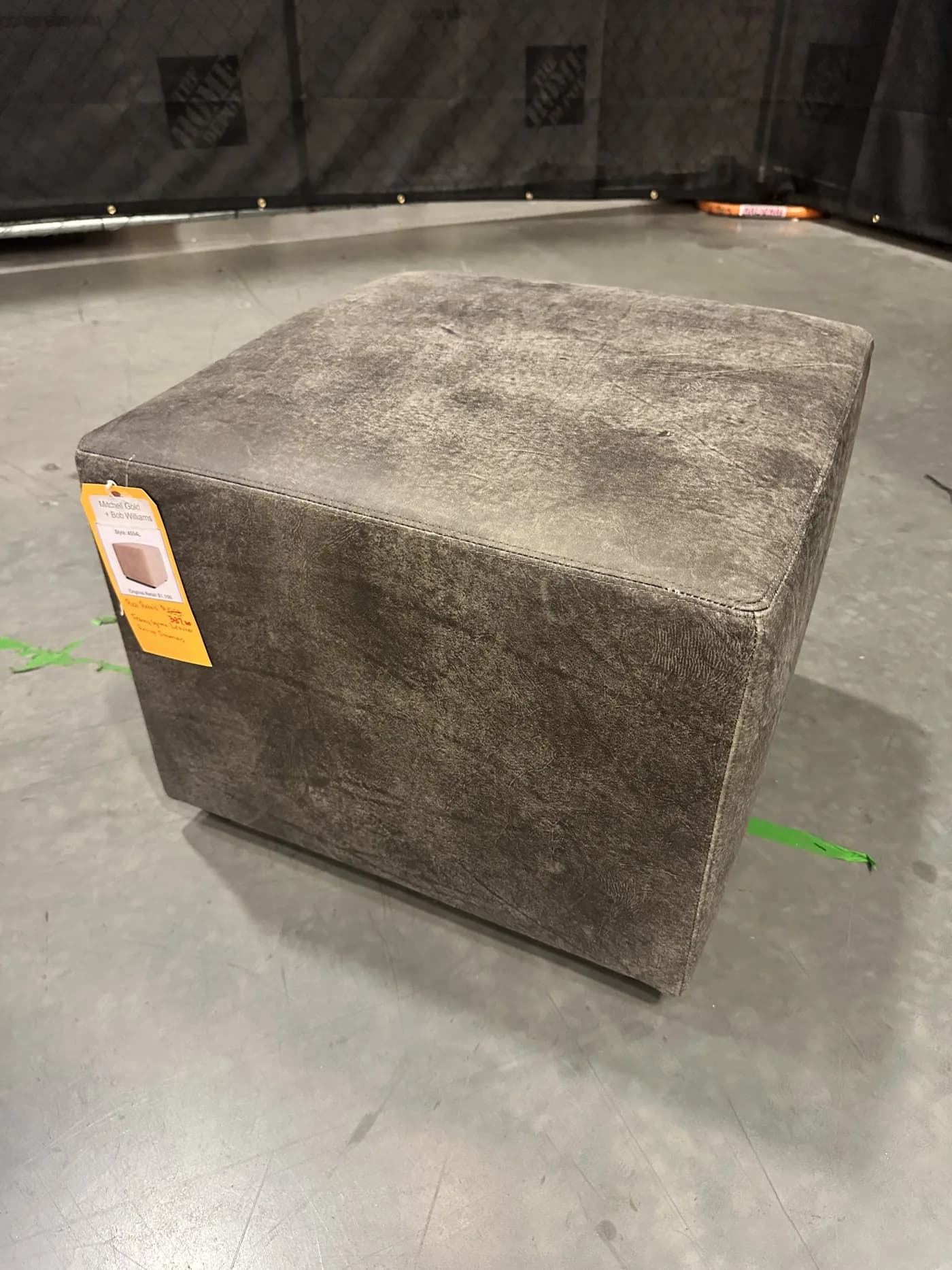Mitchell Gold + Bob Williams Franny Square Leather Pull-Up Ottoman - 65% Off Retail Price — Furniture