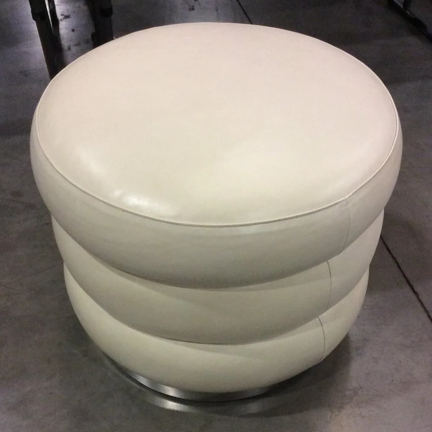 Mitchell Gold + Bob Williams Gemma Leather Ottoman — Furniture