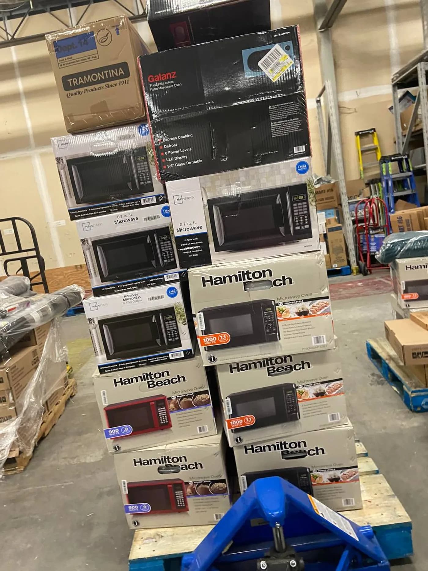 Countertop Microwave Pallet — full lot photo