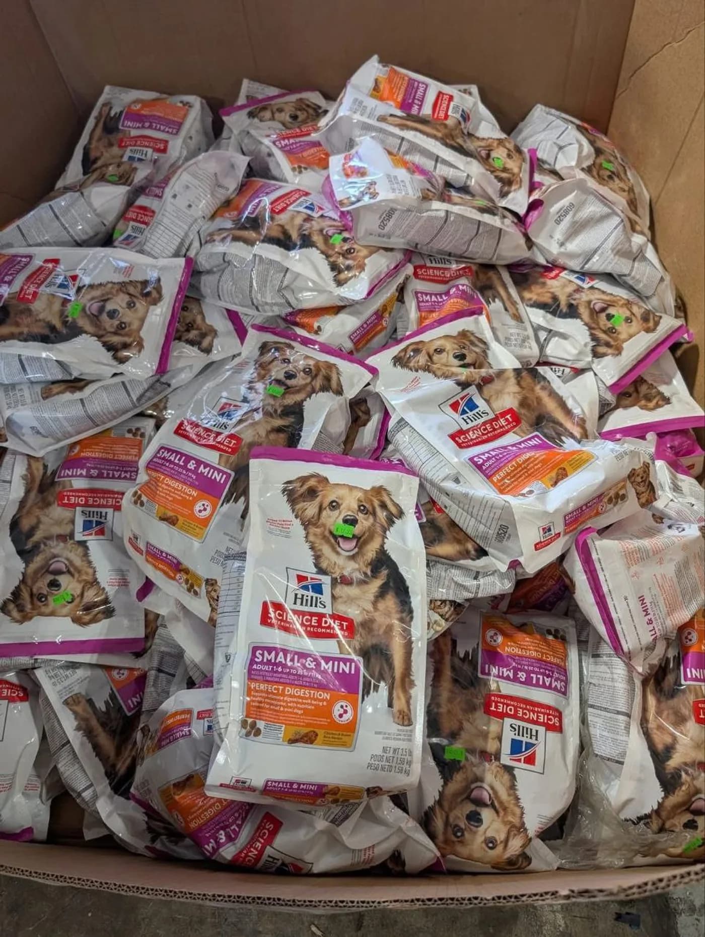 Wholesale Dog Food Pallet (40 Bags) — full lot photo