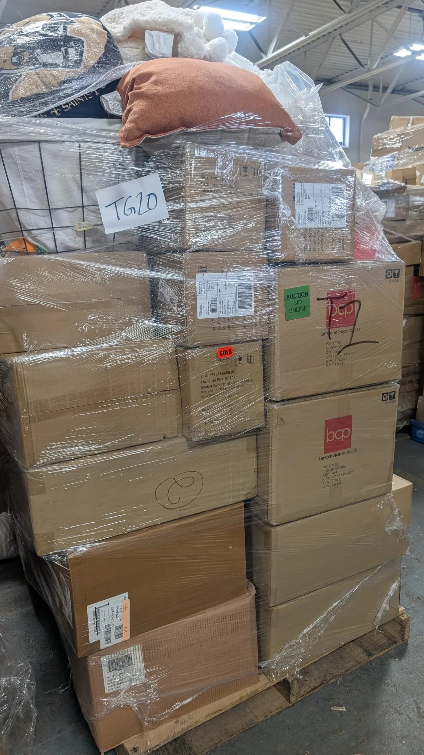 Target TG20 Unmanifested Single Pallet — full lot photo