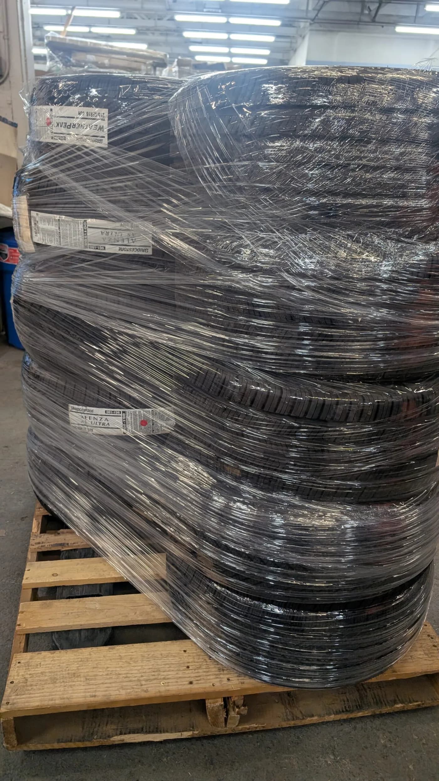 Mixed Tires Lot (10 Total) — full lot photo