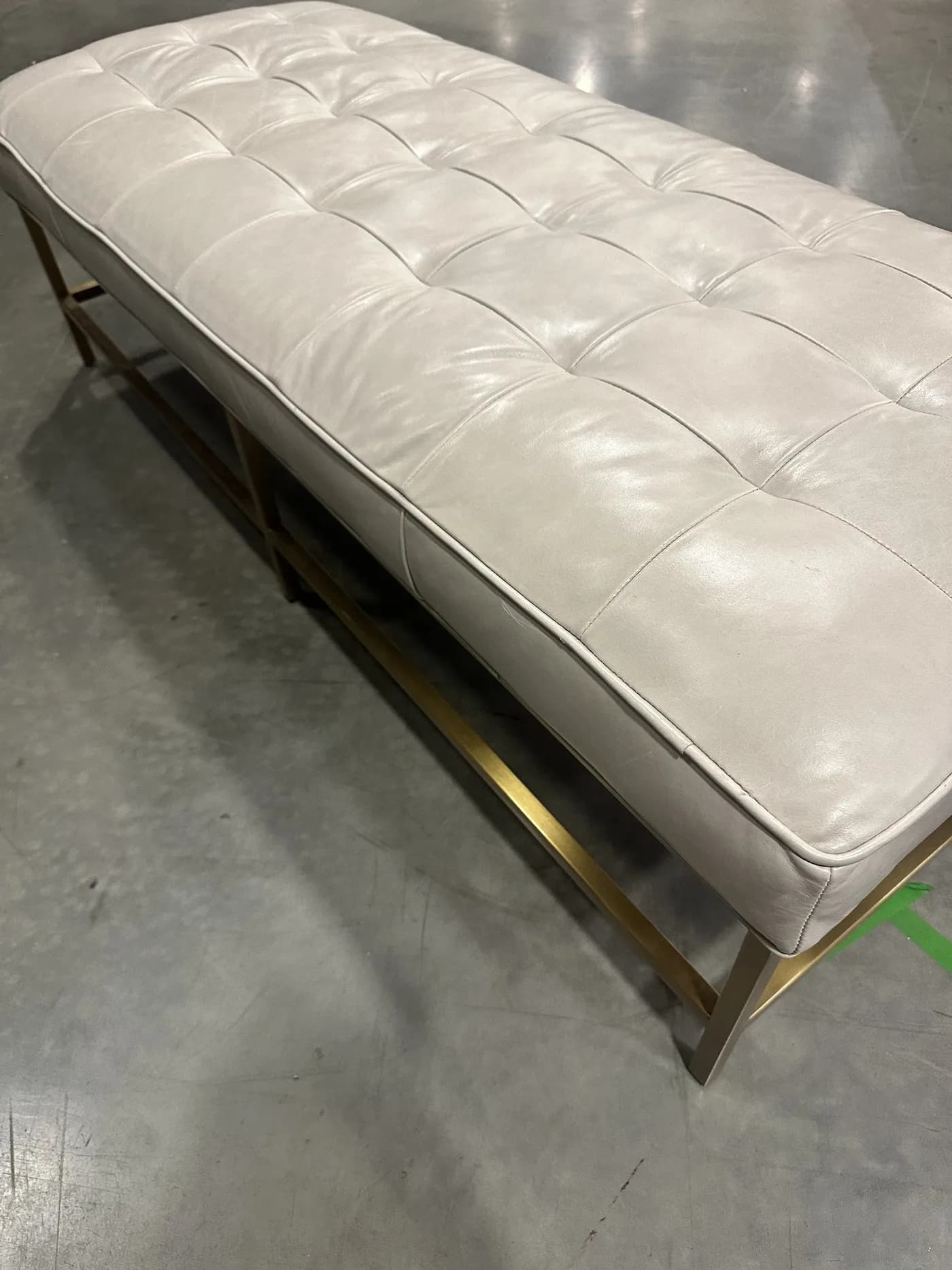 Mitchell Gold + Bob Williams Major Leather Bench Ottoman - 65% Off Retail Price — additional view 2